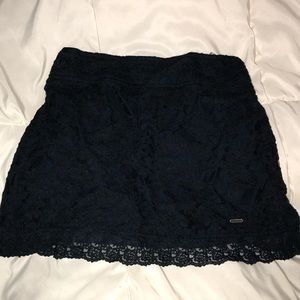 Hollister navy lace mini skirt